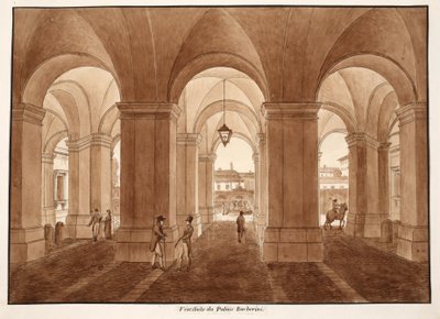 Vorhalle des Palazzo Barberini, 1833 von Agostino Tofanelli